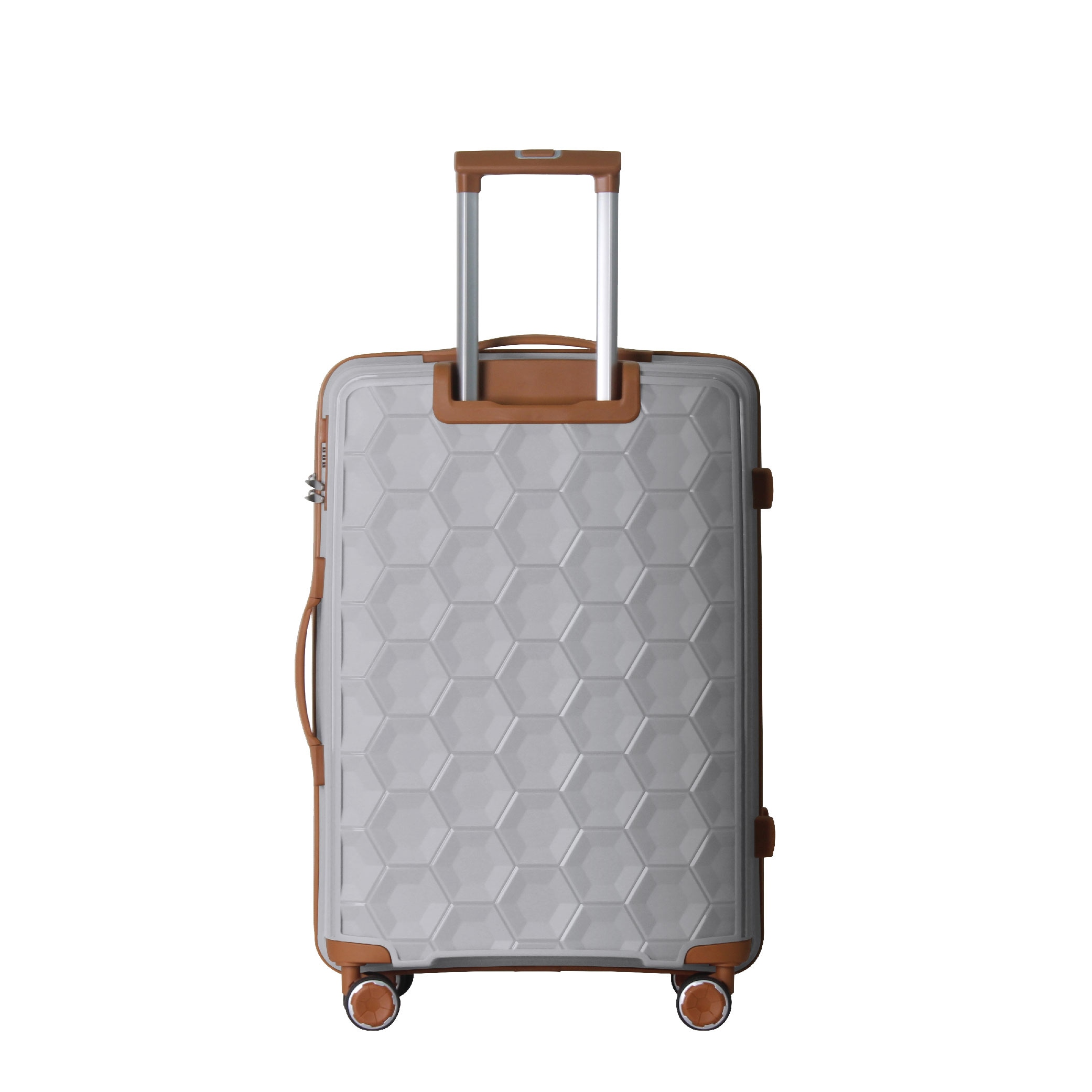 3-Piece Luggage Set Travel Lightweight Suitcases With Rolling Wheels, TSA Lock & Moulded Corner, Carry On Luggages For Business, Trip, (20"/24"/28"), White_voghion.com